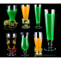 Haonai high transparent fancy juice glass with silkscreem